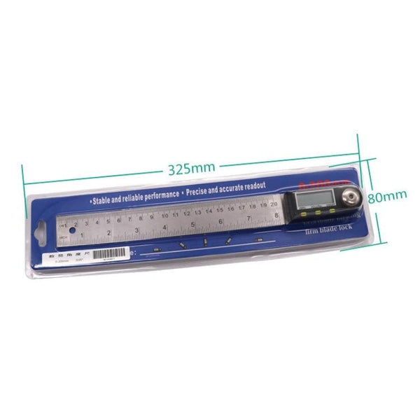 2 In 1 Digital Angle Finder Protractor Goniometer Ruler With Stainless Steel Design Rulers