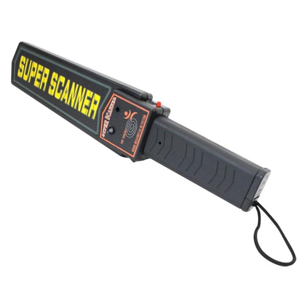 Black Super Scanner Wand Metal Detector Compact Portable Security Scanning Tool Metal Detectors