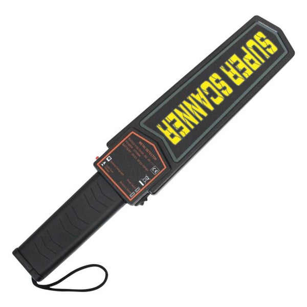 Black Super Scanner Wand Metal Detector Compact Portable Security Scanning Tool Metal Detectors