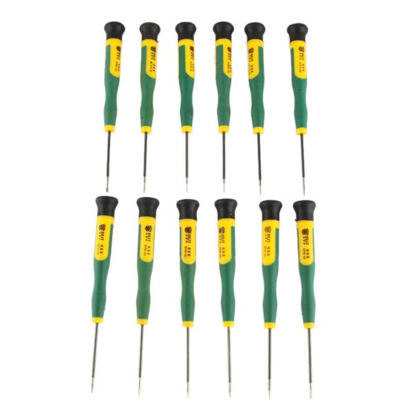12 Piece Precision Screwdriver Set For T2 And T8 Device Repair In Green Screwdrivers & Nutdrivers