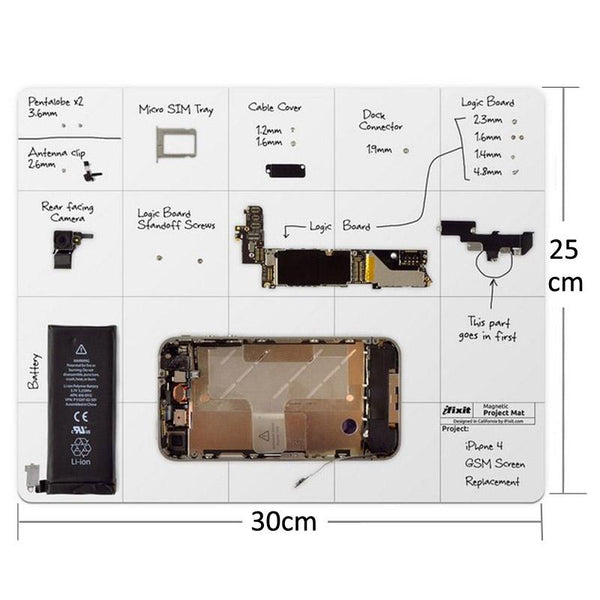 30 Centimetre By 25 Magnetic Project Mat For Mobile Phone Repair Other Mobile Accessories