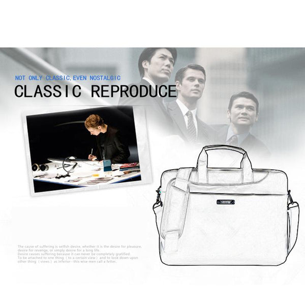 Waterproof Nylon Laptop Bag 15.6 Inch One Shoulder Black Stylish Durable Design Laptop Cases & Bags