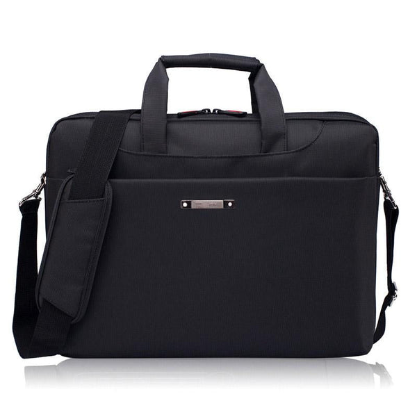 Waterproof Nylon Laptop Bag 15.6 Inch One Shoulder Black Stylish Durable Design Laptop Cases & Bags