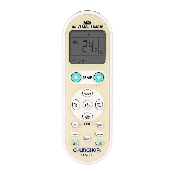 White Universal A / C Remote Control Q 988E Portable Air Conditioners