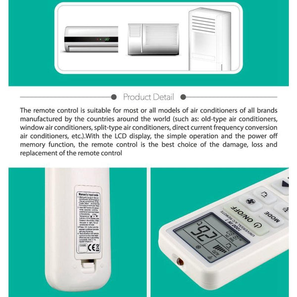 Universal Air Conditioner Remote Control Compact And Versatile Device Remote Controls