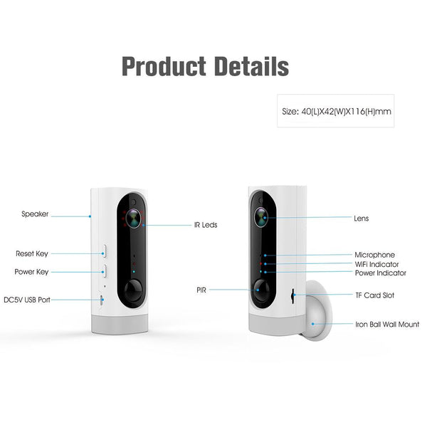 720P Wireless Hd Camera With Night Vision And Motion Detection Functionality Digital Cameras