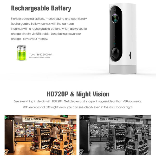 720P Wireless Hd Camera With Night Vision And Motion Detection Functionality Digital Cameras