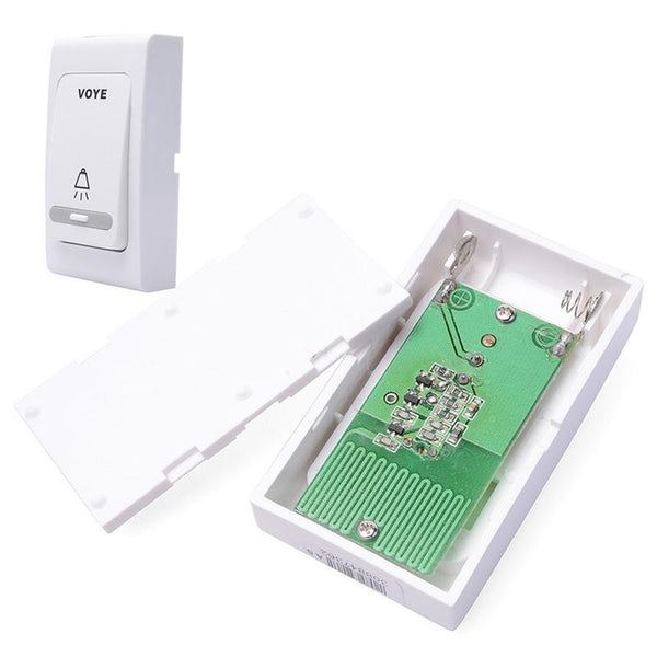 Double Receiver Wireless Door Bell With Remote Control White Smart Doorbells