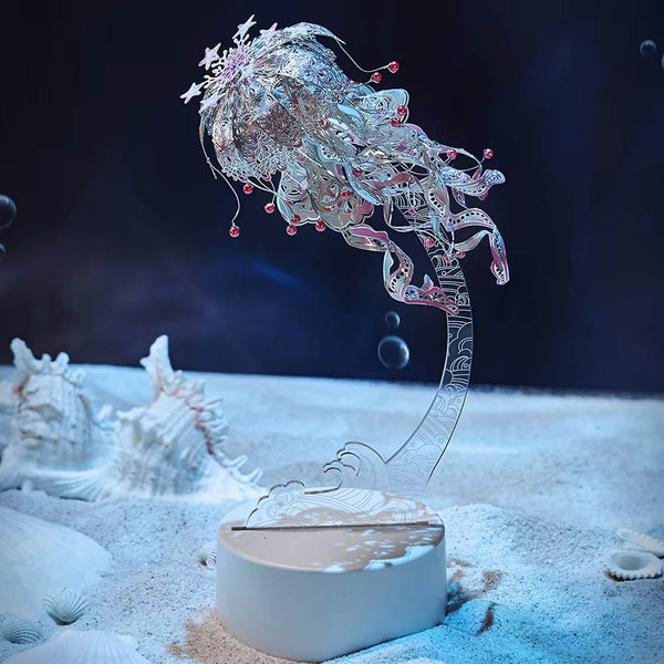 Piececool Model Building Kits Colourful Jellyfish Puzzle 3D Metal Diy Toys Jigsaw For Adult Brain Teaser Teens Gifts Playmats & Jigsaw Mats