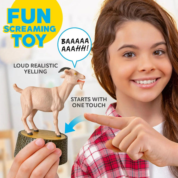 Screaming Goat Figurine Fun Statue With Sound Figurines