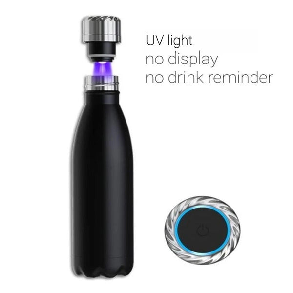 Smart Water Bottle Uv Self Cleaning Digital Thermal Cup Drink Reminder Stainless Steel Thermos With Temperature Display Water Bottles & Vacuum Flasks