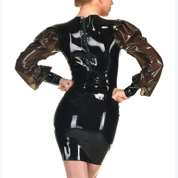 Women Men Latex Dress Loose Sleeves Rubber Dressing Handmade Clothing Ld307 Dresses