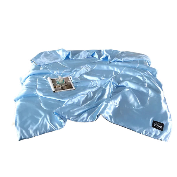 4 Styles Silky Cooling Blanket Thin Quilt Smooth Comforter Bed Cover

< Blankets