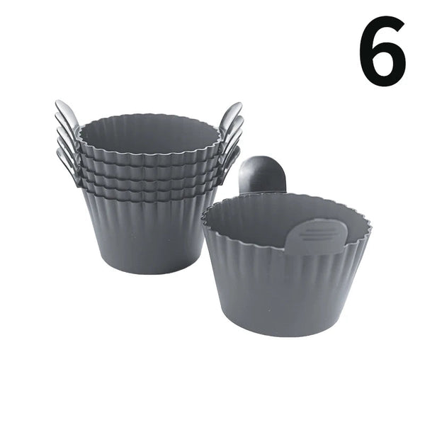 Silicone Air Fryer Egg Poacher Cupcake Baking Cups Ramekins Ovens Basket Air Fryer Accessories