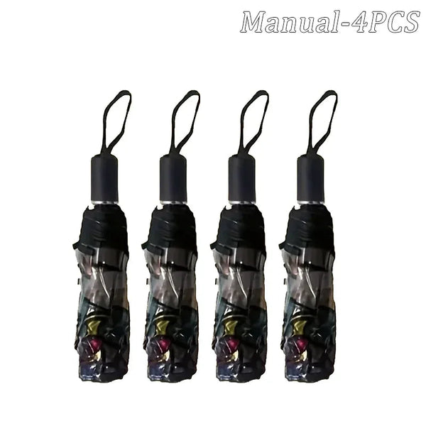 British Wind Rainforest Arch Transparent Umbrella Stained Glass Long Handle Automatic Large Romantic Sunny Umbrellas