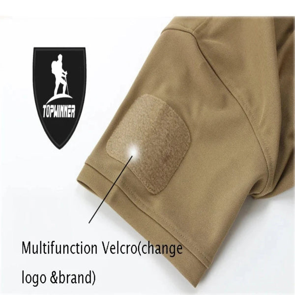 Mens Quick Dry Embroidered Polo Shirts Custom Plus Size Tactical T Shirts