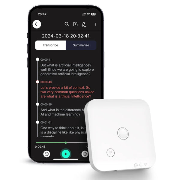 Ai Powered Voice Recorder And Call With Speech To Text & Summarization Supports 100 Languages 64Gb Storage Dictapones & Voice Recorders