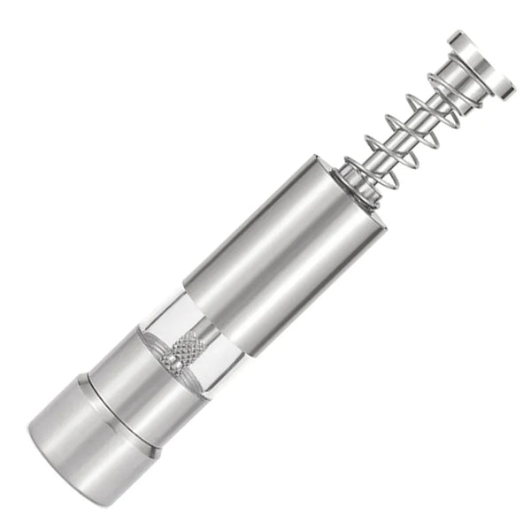 Single Hand Mini Salt Pepper Grinder Manual Thumb Push Spices Transparent Built In Spring For Home Camping Bbq Salt & Pepper