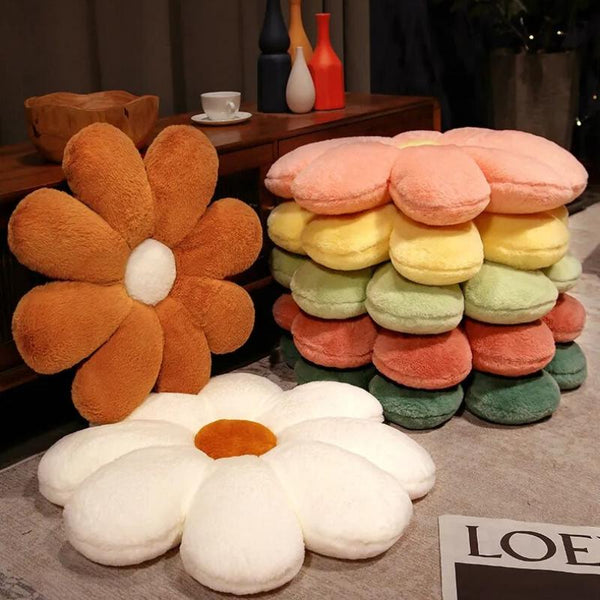 Plush Pillow Green Flower Shape Stuffed Soft Seat Cushion Decor 50Cm Cushions & Decorative Pillows