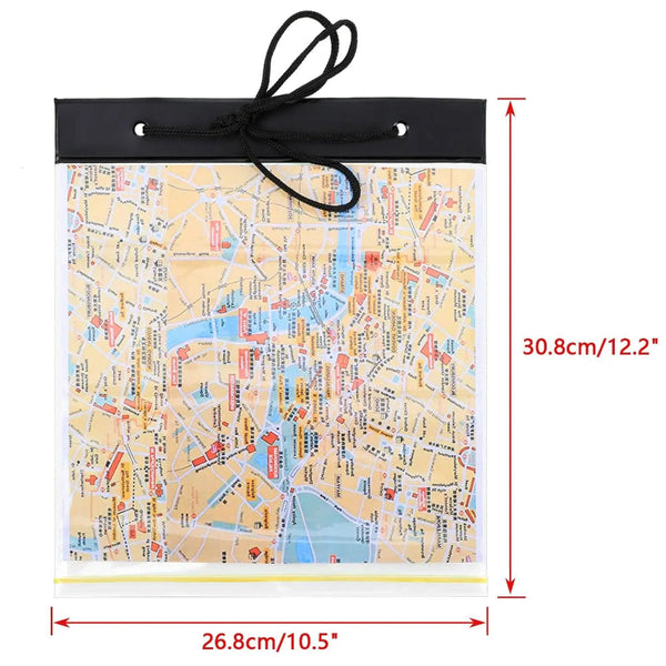Map Case Transparent Waterproof Pvc Stationery Storage Holder Cover Camping Fishing Picnic Mountaineering Pocket Bag Waist Packs & Bags