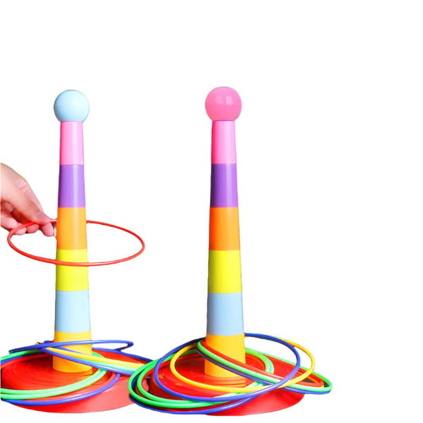 Children Throw Circle Game Ferrule Stacked Toys Fun Indoor Outdoor Parent Interactive Layers Early Education Gift Blankets & Throws