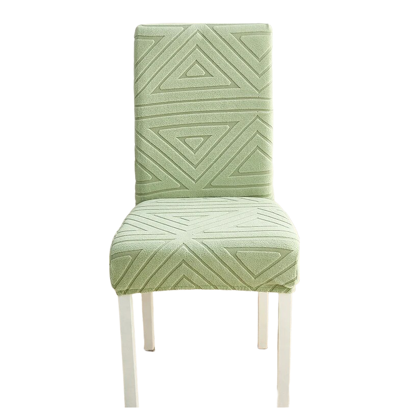 Chair Cover Light Green Triangular Design Elastic Material For Garden Slipcovers