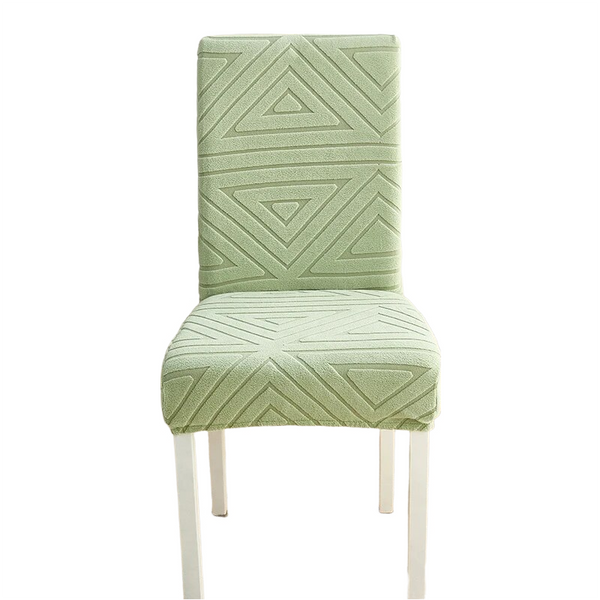 Chair Cover Light Green Triangular Design Elastic Material For Garden Slipcovers