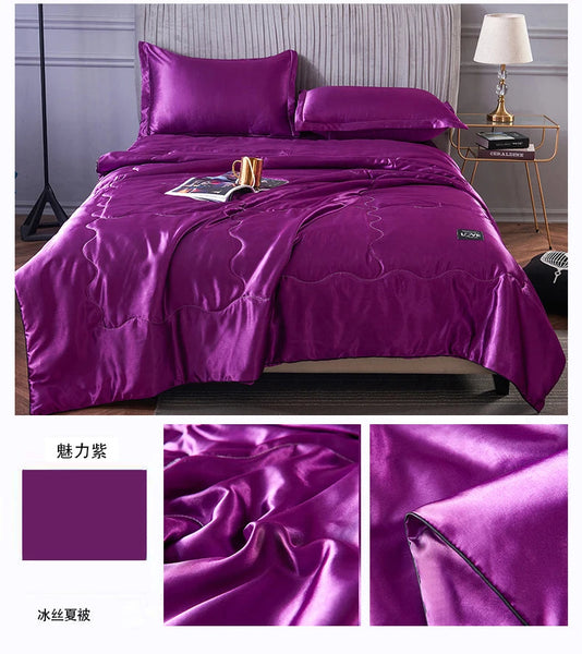 Luxury Summer Cool Quilt Ice Silk Air Conditioning Bedding Blanket Blankets
