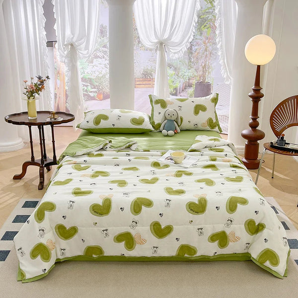 Japan Summer Cotton Quilt Hotel Bed Cooling Thin Quilts Sleep Blanket Blankets