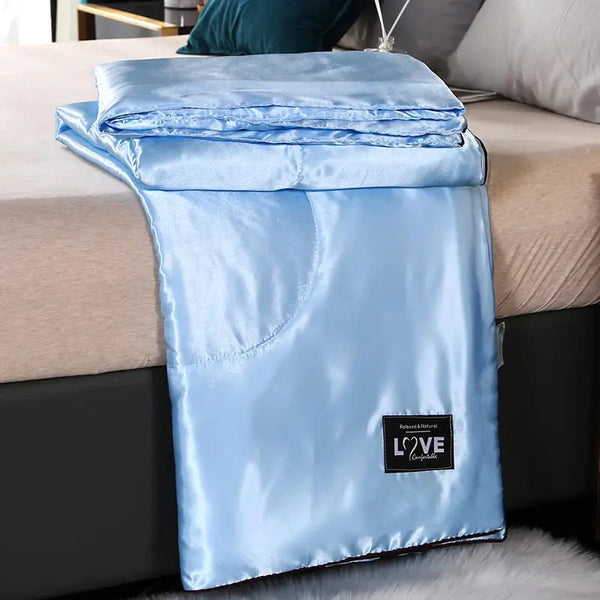 4 Styles Silky Cooling Blanket Thin Quilt Smooth Comforter Bed Cover Blankets