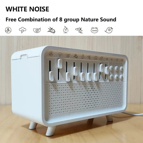 3 In 1 Bluetooth Speaker White Noise Sleep Night Light Humidifier All One Machine Free Combination Of 8 Group Nature Sound Audio Docks & Mini Speakers