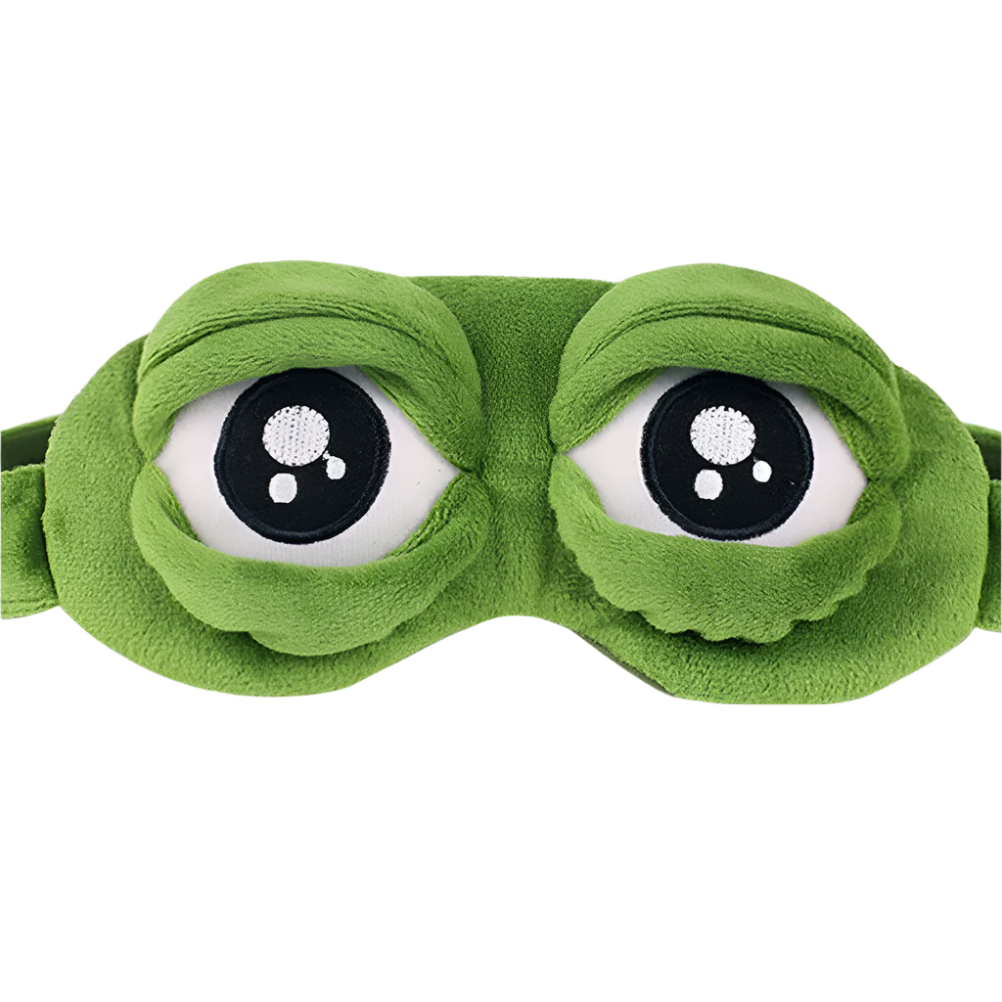 3D Sad Frog Sleep Mask Natural Sleeping Eyeshade Cover Shade Patch Soft Portable Blindfold Travel Sleep Masks