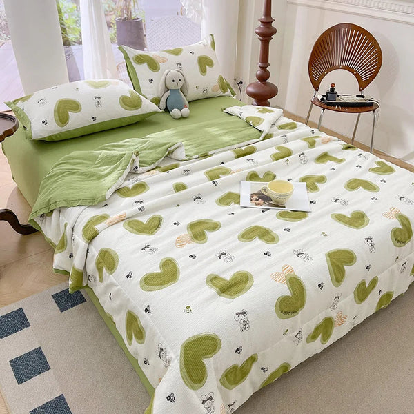 Japan Summer Cotton Quilt Hotel Bed Cooling Thin Quilts Sleep Blanket Blankets