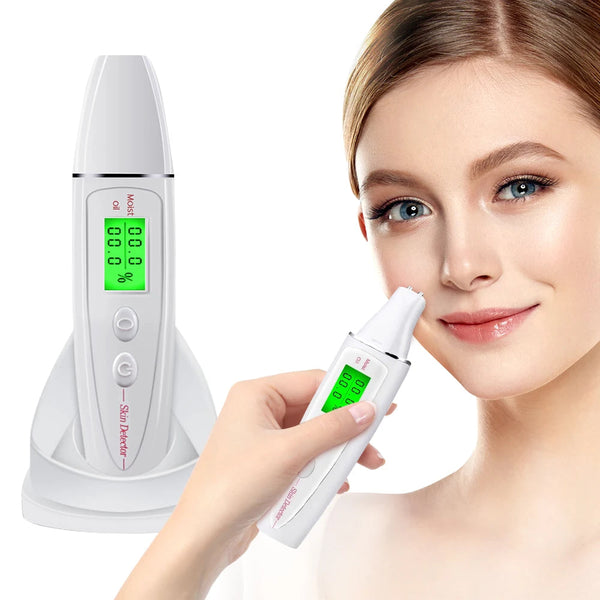 Face Skin Tester Portable Analyzer Digital Aesthetic Moisture Water Oil Monitor For Care Diagnostic Device Facial Cleansing Devices
