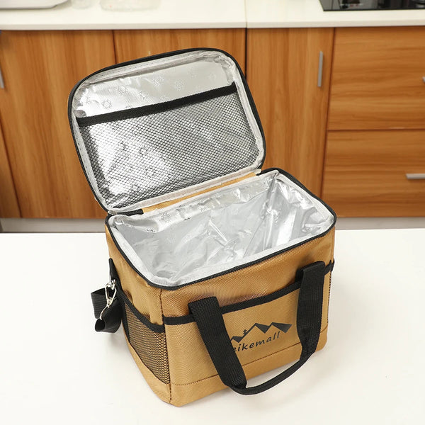 Large Capacity Portable Picnic Bag Outdoor Camping Waterproof Cooler Thickened Aluminum Foil Thermal Insulation Box Picnic Baskets & Backpacks