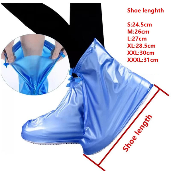 Silicone Waterproof Shoe Cover Unisex Shoes Protectors Rain Boots For Indoor Outdoor Rainy Reusable Quality Non Slip Shoe Covers