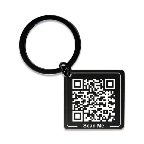 Customized Stainless Steel Qr Code Keychain Personalized Business Card Company Introduction Party Wedding Gift Accessories Keyrings