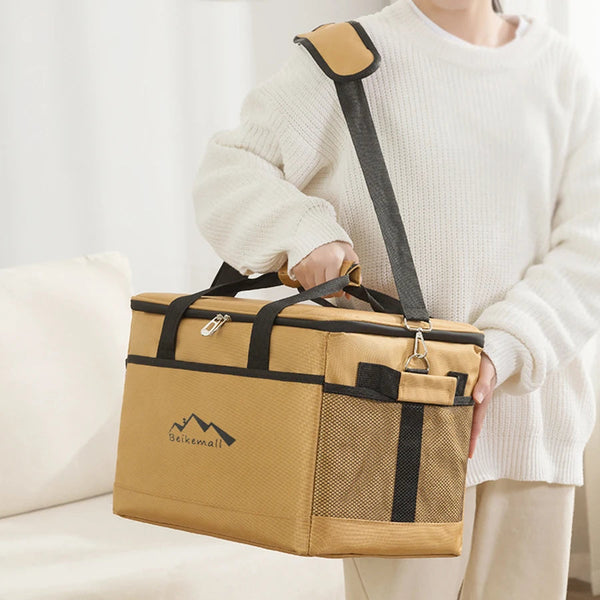 Large Capacity Portable Picnic Bag Outdoor Camping Waterproof Cooler Thickened Aluminum Foil Thermal Insulation Box Picnic Baskets & Backpacks