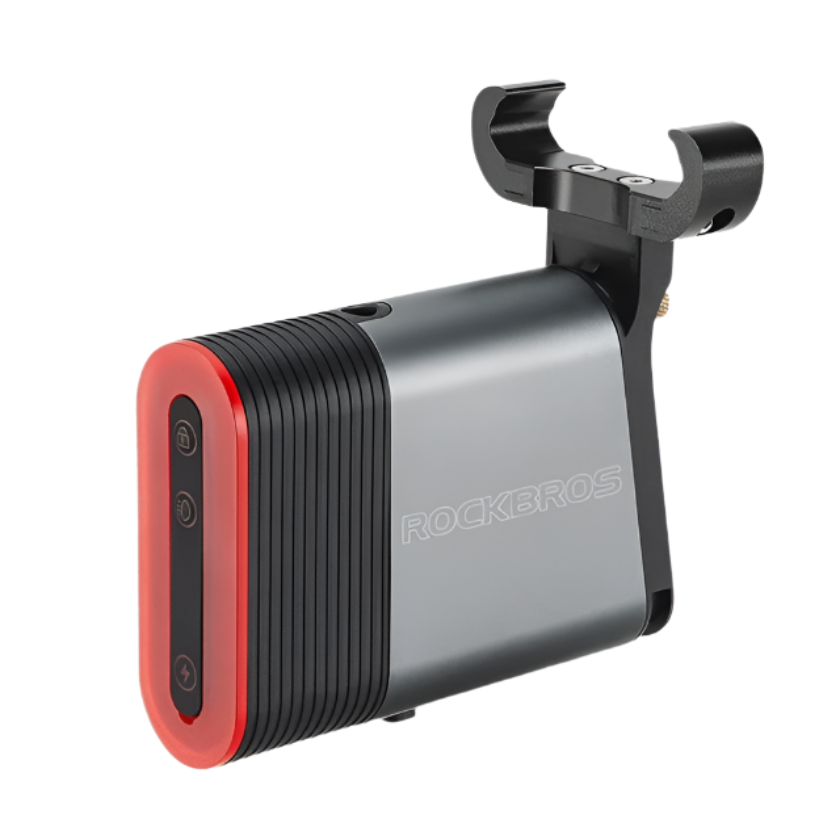 Rockbros Bicycle Rear Light Bluetooth Smart Lock Dual Function Ipx6 Waterproof 5 Lighting Modes Type C Mtb Bike Tail Lights & Reflectors