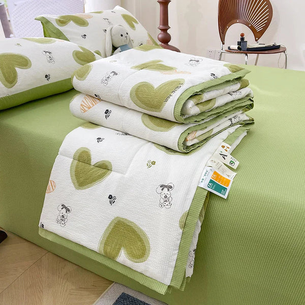 Japan Summer Cotton Quilt Hotel Bed Cooling Thin Quilts Sleep Blanket Blankets