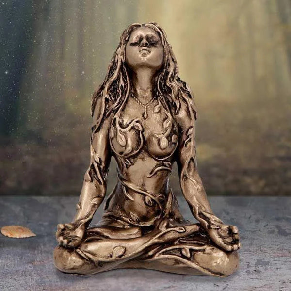 Mother Earth Statue Mini Gaia Fairy Buddha Decorative Figurines Goddess Healing Chakra Meditation Home Sculptures & Figurines