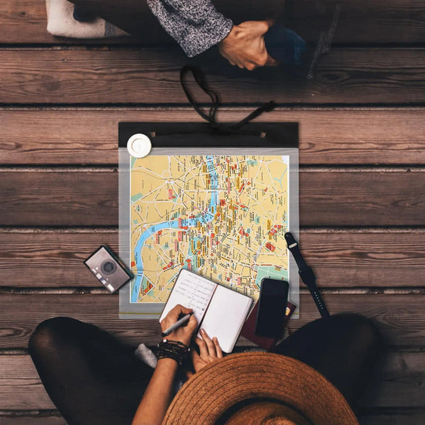 Map Case Transparent Waterproof Pvc Stationery Storage Holder Cover Camping Fishing Picnic Mountaineering Pocket Bag Waist Packs & Bags