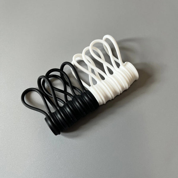 10Pcs Magnetic Cable Ties Silicone Management Twist Reusable Cord Clips For Bundling Organizing Cable Cleats Clamps & Ties
