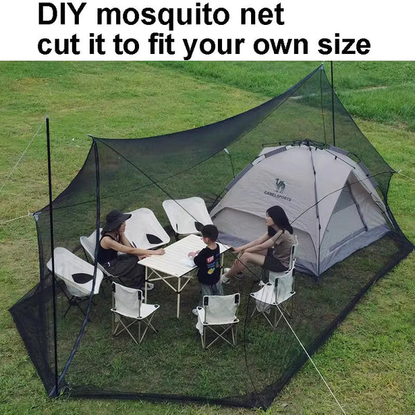 Diy Mosquito Netting 3X5/15M Outdoor Camp Tent Garden Picnic Black Cut Fit Size Insect Nets & Repellents