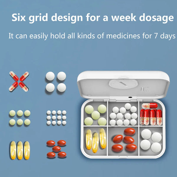 Ftoyin Bluetooth Intelligent Control Smart Pill Case Medicine Dispenser Organizer Medication Reminder Forget Bring Pill Boxes