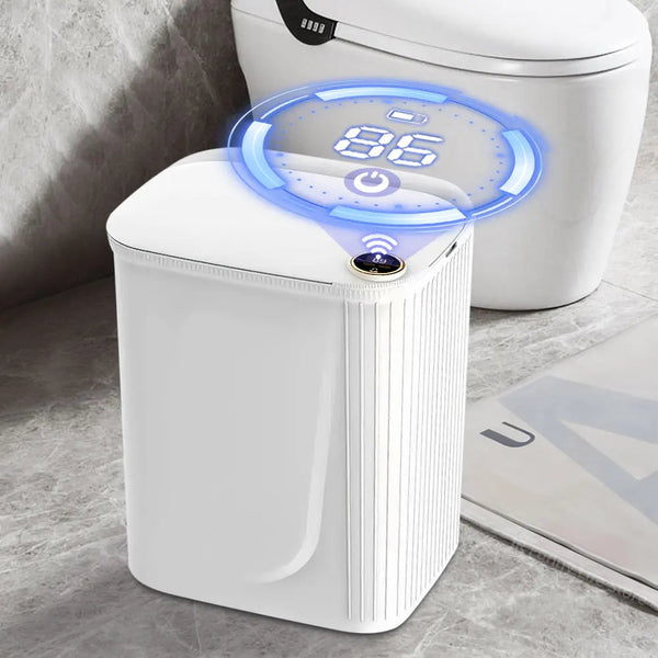 20L Smart Sensor Trash Can With Display Type Recharging Automatic Wastebin For Bathroom Kitchen Toilet Wastebasket Home Rubbish Bins