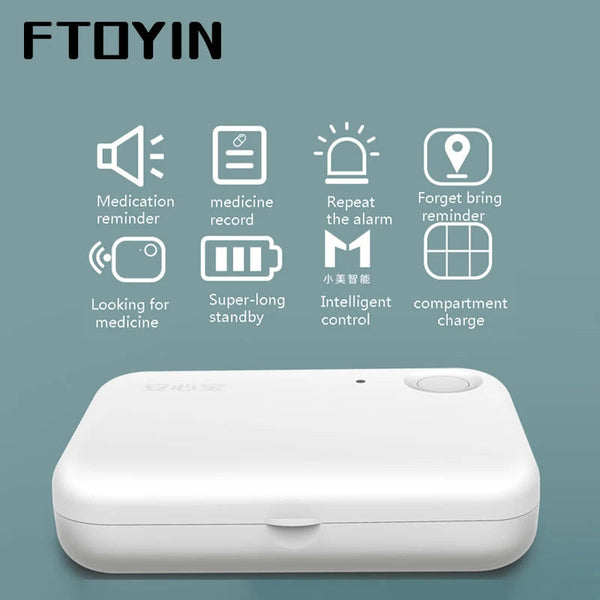 Ftoyin Bluetooth Intelligent Control Smart Pill Case Medicine Dispenser Organizer Medication Reminder Forget Bring Pill Boxes