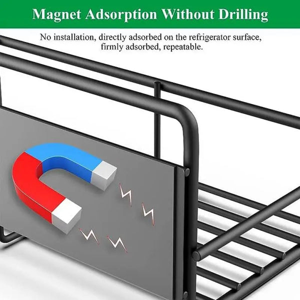 Magnetic Spice Rack Organizer For Refrigerator And Microwave Oven Metal Fridge Shelf Kitchen Spice Jars & Racks