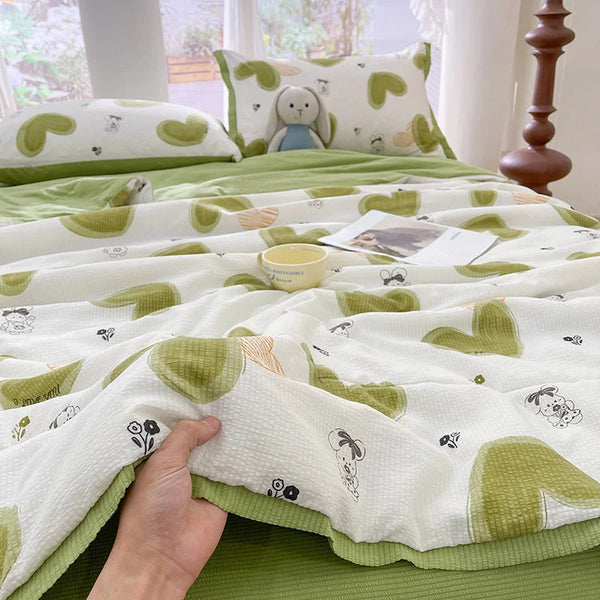 Japan Summer Cotton Quilt Hotel Bed Cooling Thin Quilts Sleep Blanket Blankets