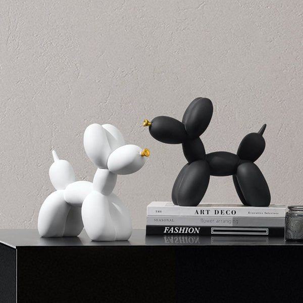 Home Figurine Nordic Balloon Dog White Resin For Living Room Decoration Accessories Sculptures & Figurines